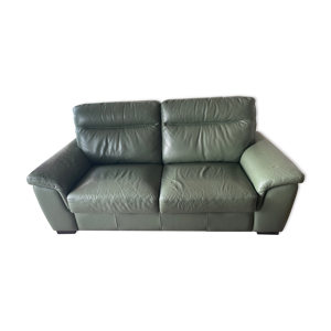 Canapé cuir vert olive