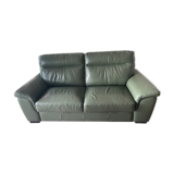 Canapé cuir vert olive