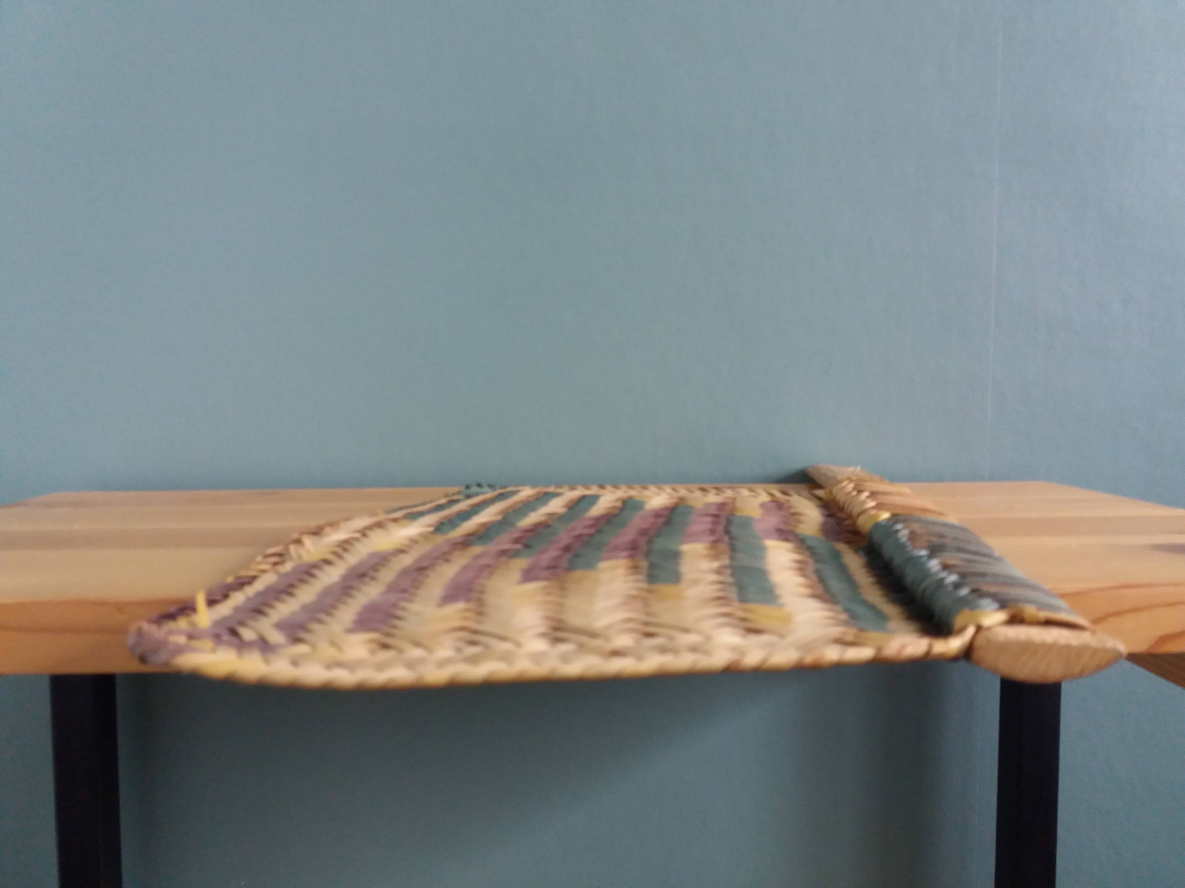 Bamboo straw fan