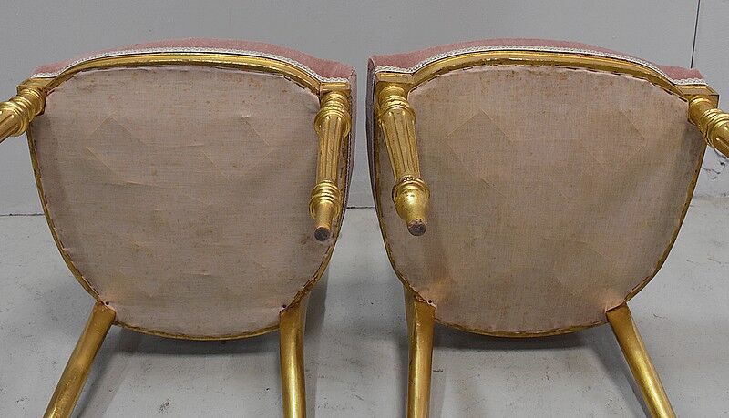 Pair of Golden Wood Chairs Napoleon III Era - Part 2 of the 19th century