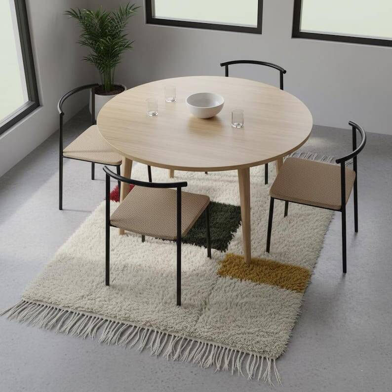 Handmade pure wool rug, size 150 x 250 cm