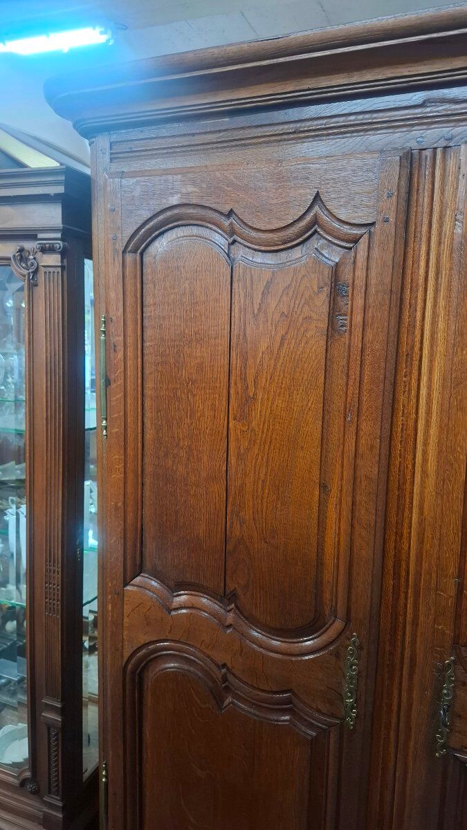 Solid oak wardrobe 19th century