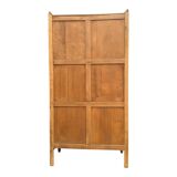 Parisian glass-fronted Art Deco wardrobe in solid raw walnut.