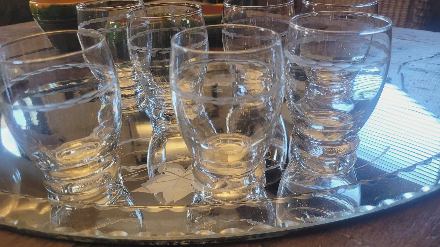 Verres ciselés 40's