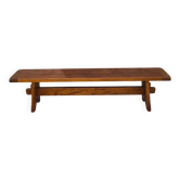 Banc brutaliste vintage bois  massif