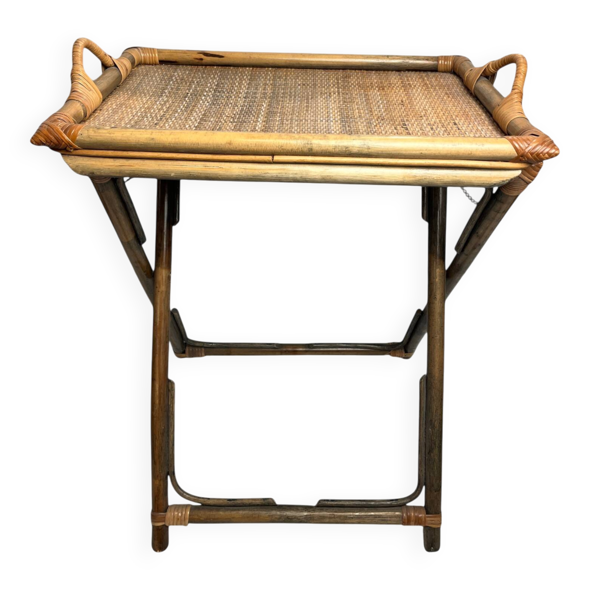 Vintage, desserte plateau bambou vers 1970