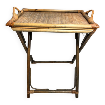 Vintage bamboo serving tray from around 1970.