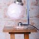 Bauhaus Table Lamp in Marble, Opaline Glass, and Chrome, France, 1920s