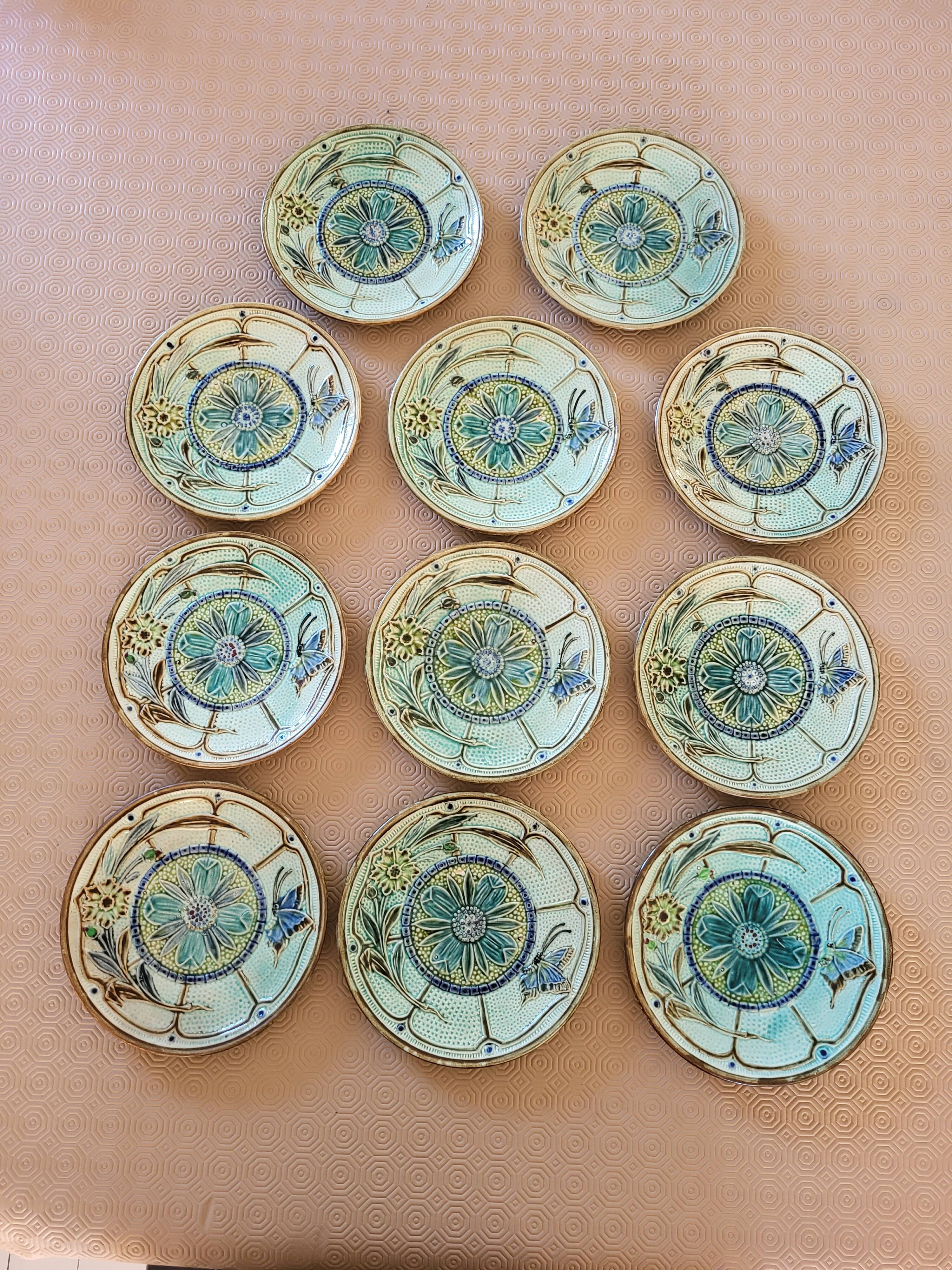 Set of earthenware plates from Wasmüel.
