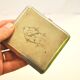 Art Deco cigarette case, alpaca cigarette holder with WS monogram.