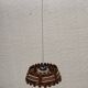 Wooden and wicker hanging decoration