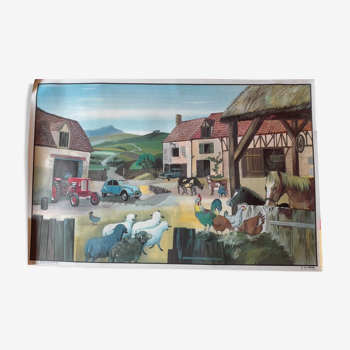 Affiche 60x90cm "La ferme", Hachette