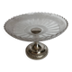 Antique glass and metal fruit bowl
