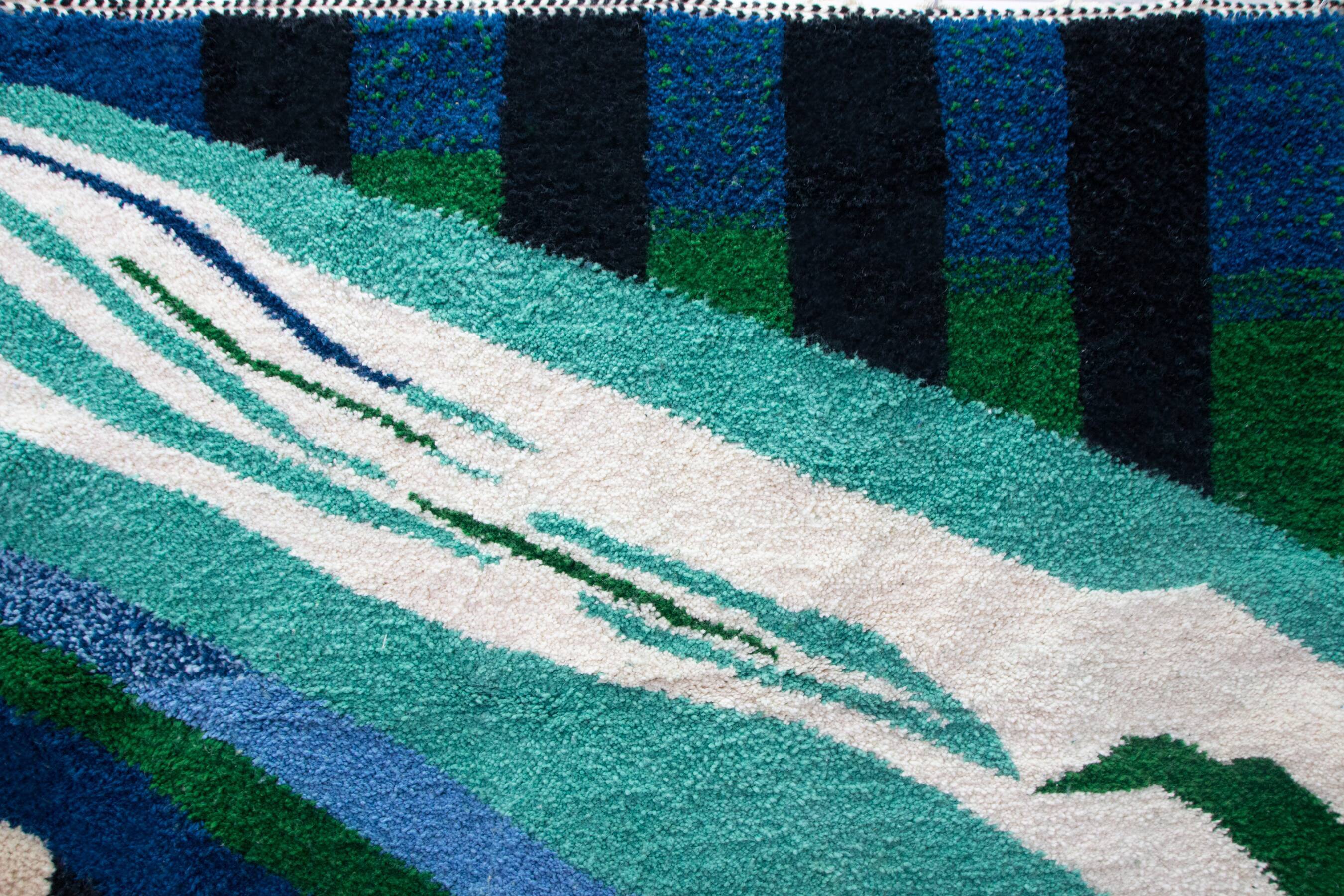 Beni ouarain rug, contemporary wool, moroccan handmade, unique piece signed designer khalil minka