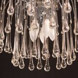Lady Isabelle Murano Chandelier White Drops, 1980s