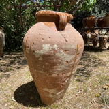 Ancient terracotta pottery jar