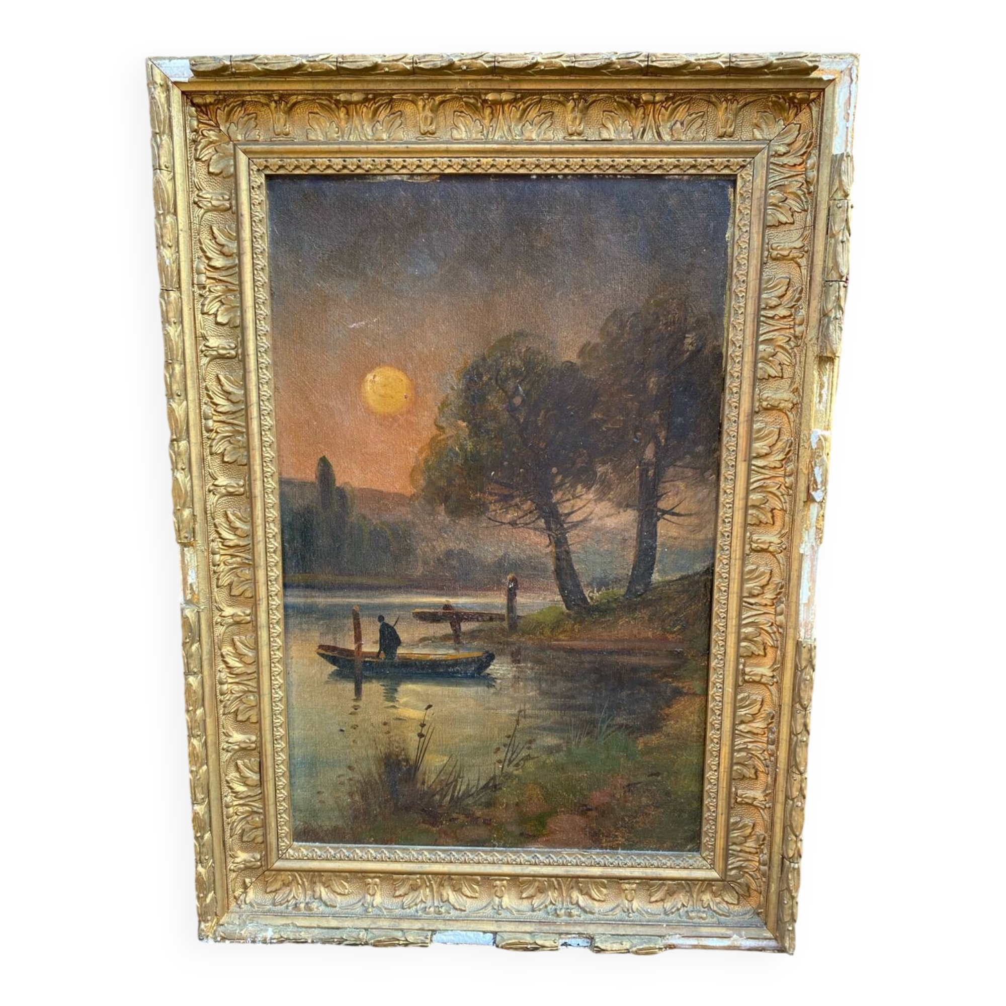 19th century pond landscape
