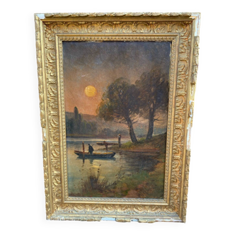 19th century pond landscape