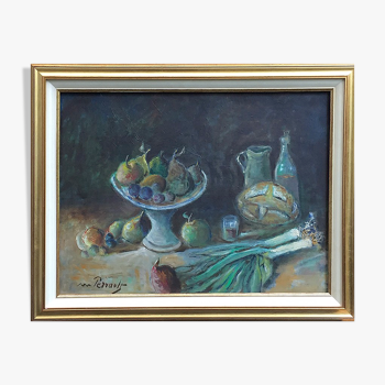 Nature morte aux poireaux