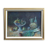 Still life with leeks