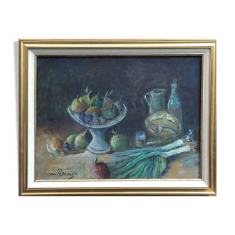 Still life with leeks