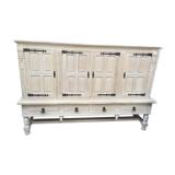 Pure wooden buffet with wrought iron hinges