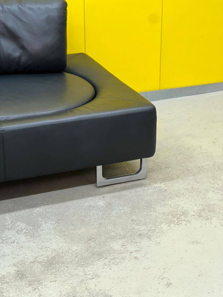 Black Leather De Sede DS-165 Sofa