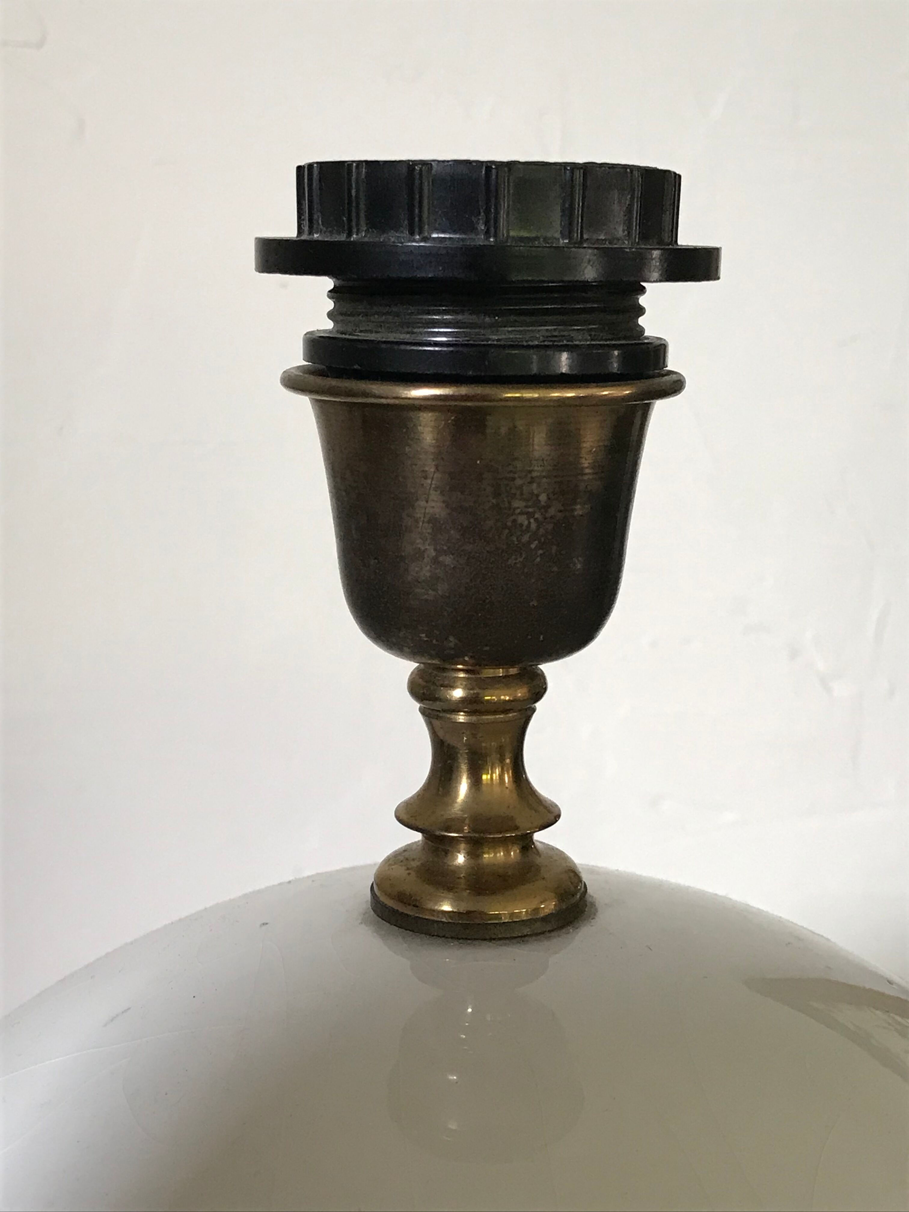Vintage ceramic and brass lamp