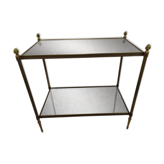 Louis XVI gilded brass console