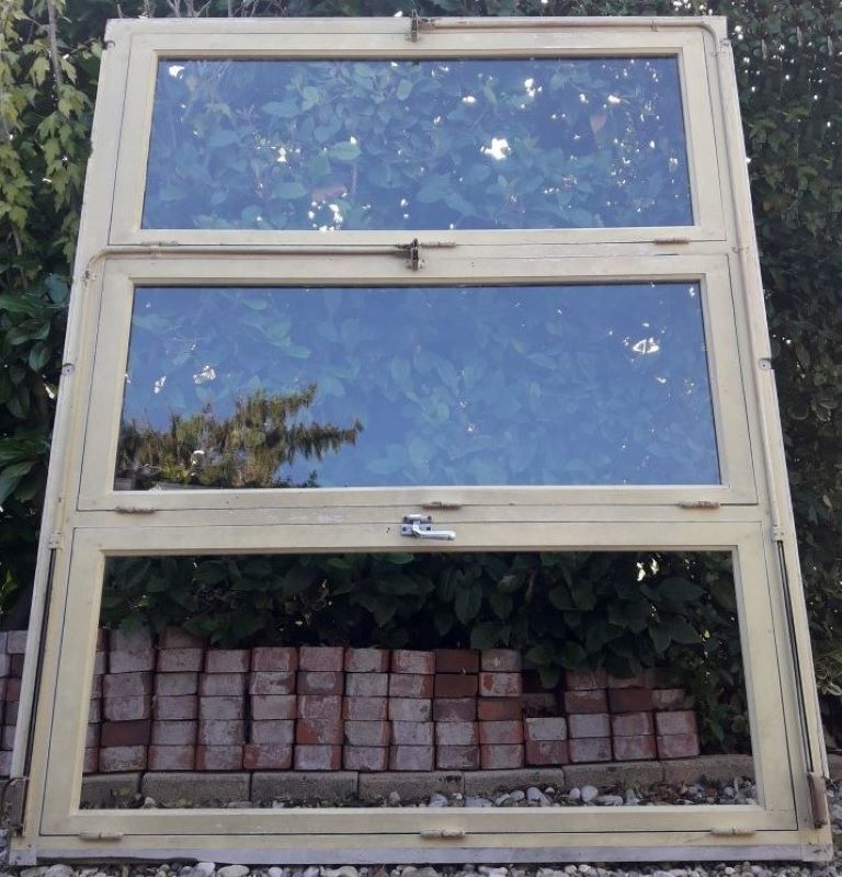 Wooden canopy 3 windows with bellows and abbatant