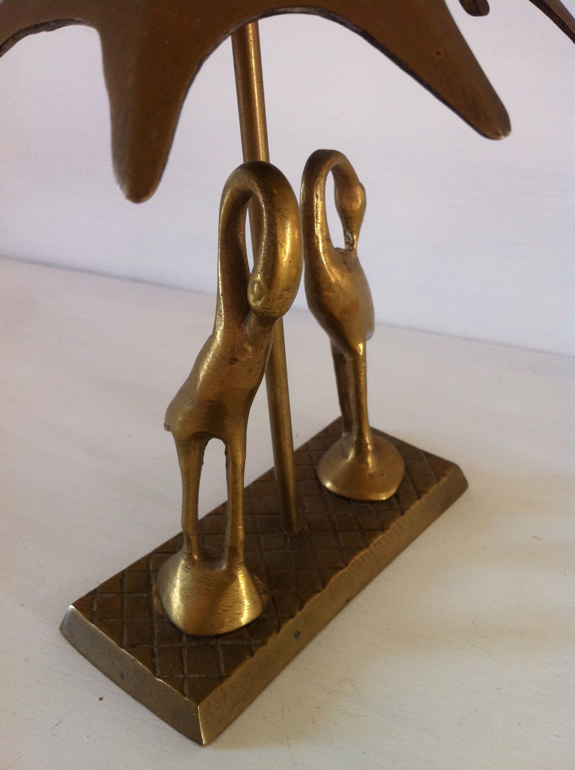 Duo of brass statuettes