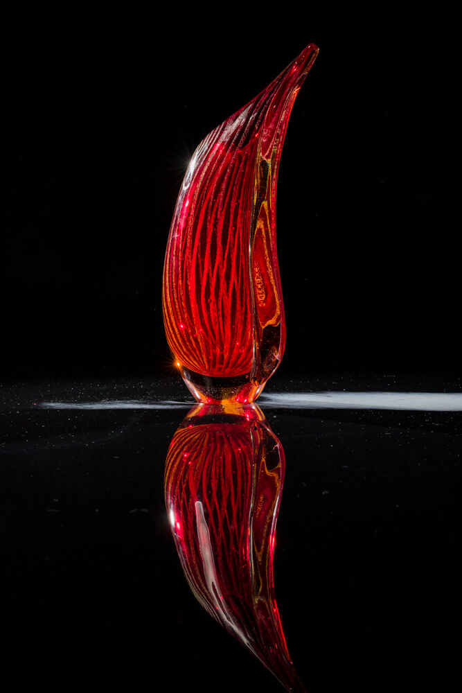 Italian Murano sommerso vase by Flavio Poli