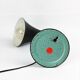 Lamp applies black metal and brass pot 1950