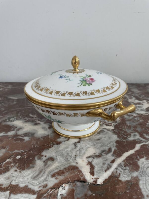Antique, drageoir, porcelaine de Sèvres, Manufacture Royale, XIXème, époque Louis-Philippe