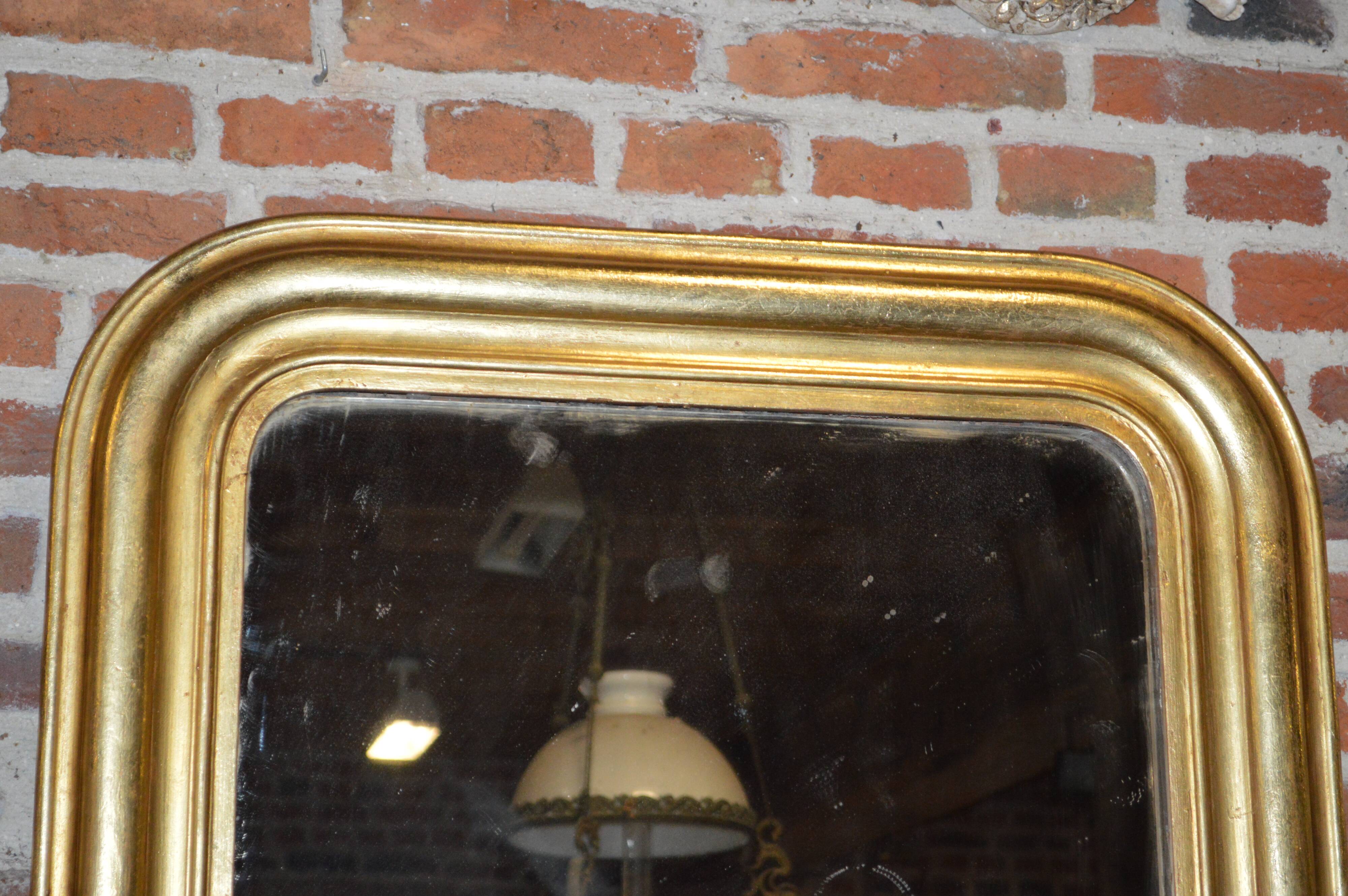 Louis Philippe style gilt mirror 78x105cm