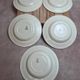 Set of 5 deep plates Terre de Fer Clairefontaine Rouen sepia 19th century