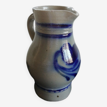 Blue gray stoneware pitcher 1L.