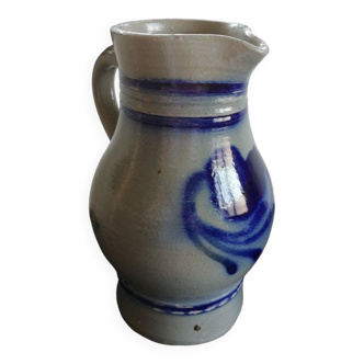 Blue gray stoneware pitcher 1L.