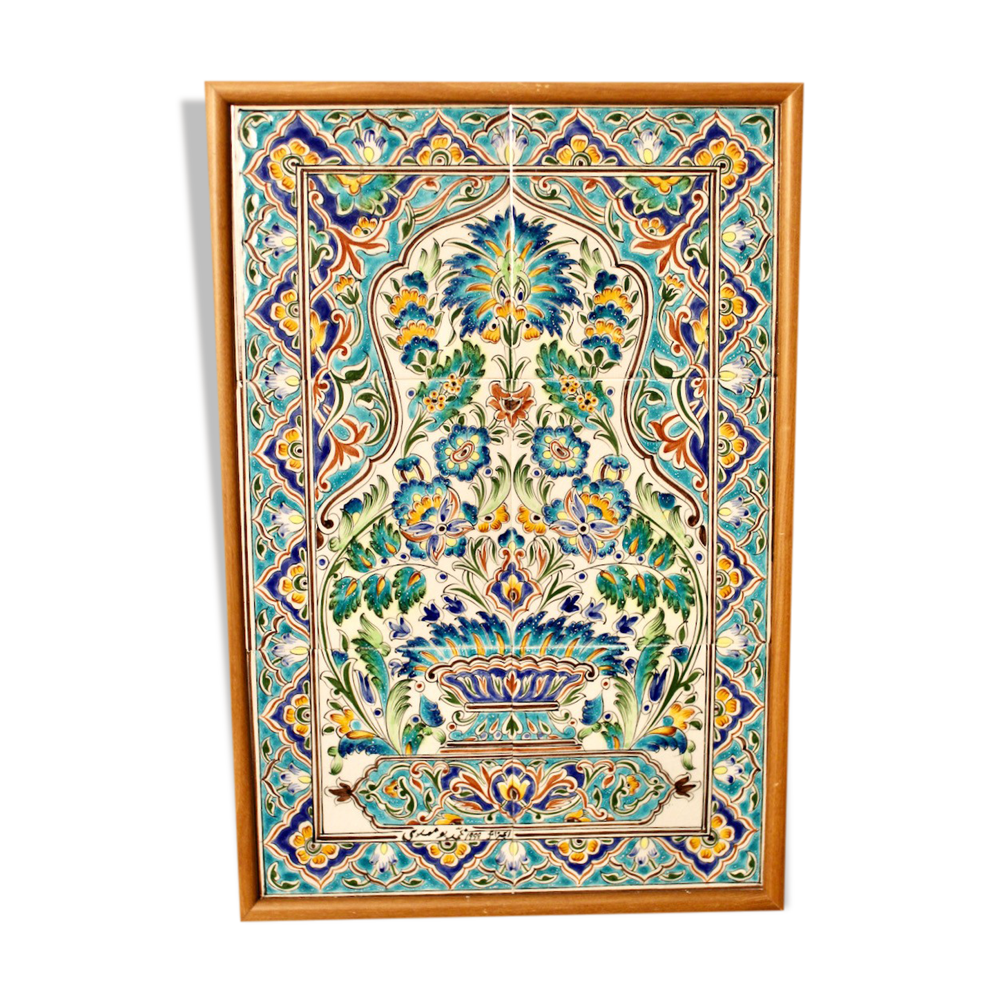Oriental ceramic tile panel