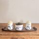 Vintage 1970s Condiment Set Salt Pepper Mustard Housekeeper Service
