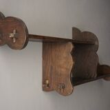 Étagère hollandaise en bois massif en forme de nuage, années 1930