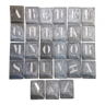 Stencils 26 letters and & 40mm vintage complete