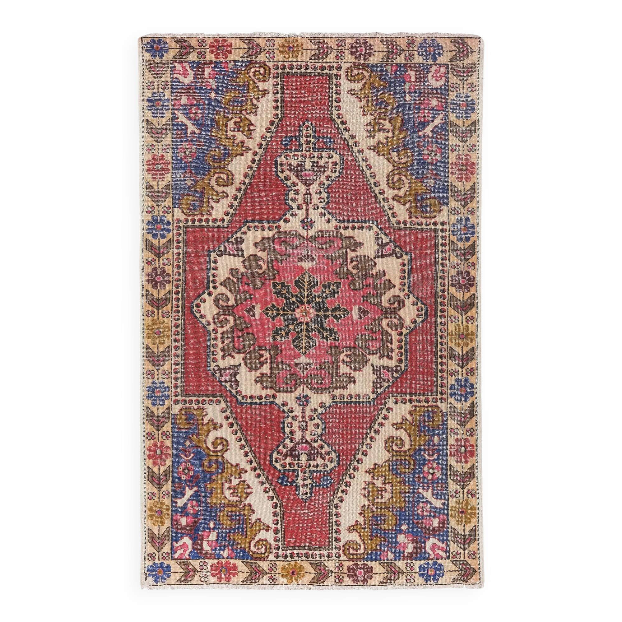 Vintage Turkish handmade rug 143x216 cm