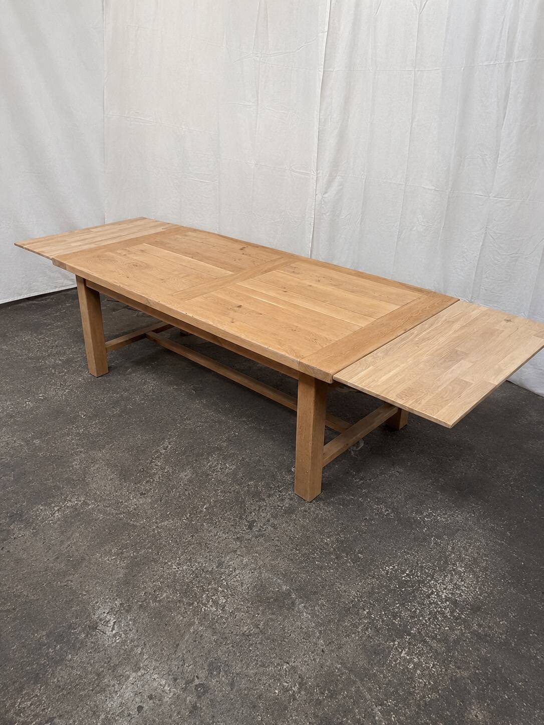 Table de ferme en chêne massif avec rallonges