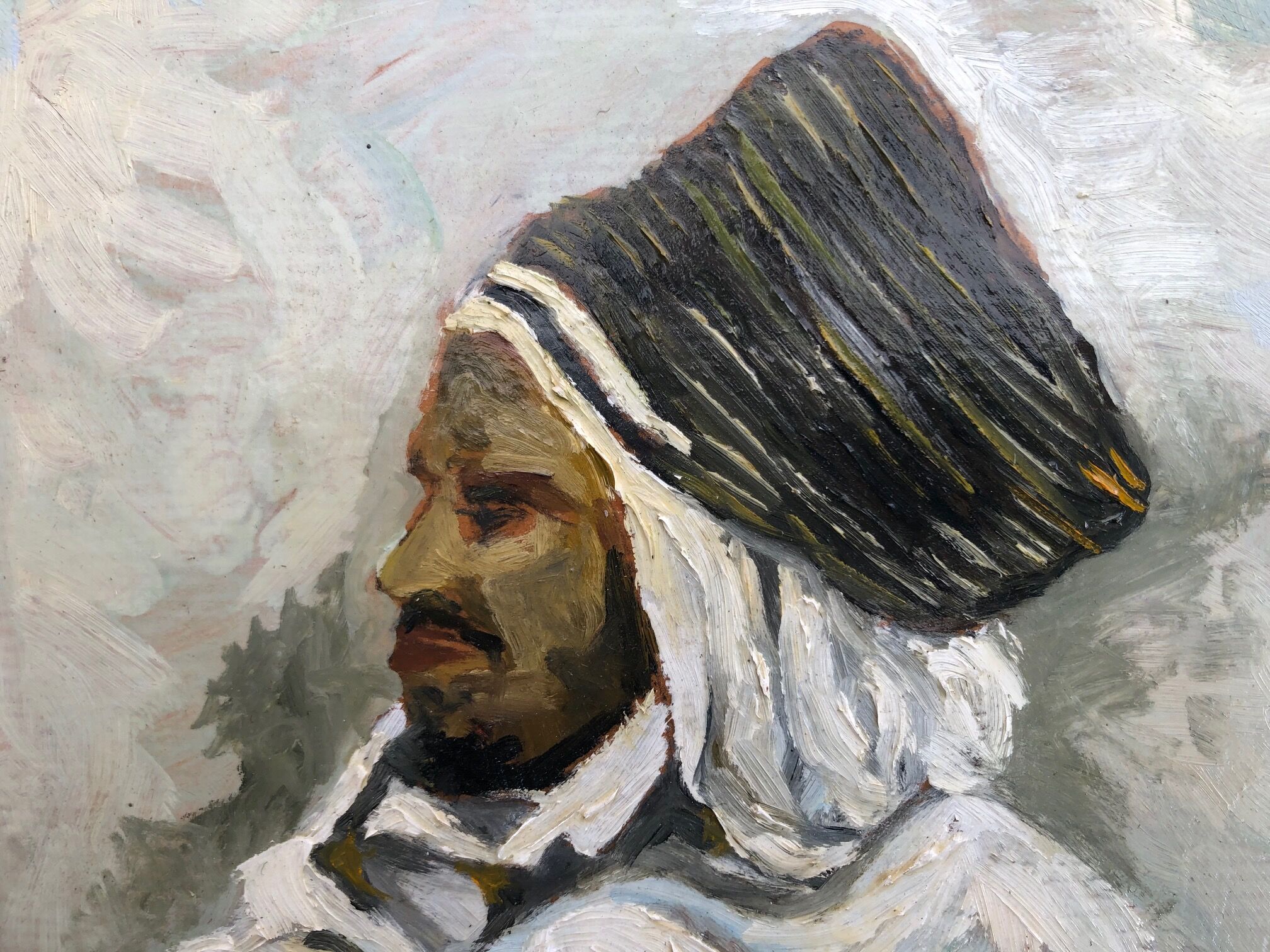 Portrait of enturbane man