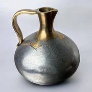 Brutalist pitcher by David Marshall, bronze & aluminium, 1970, Spain