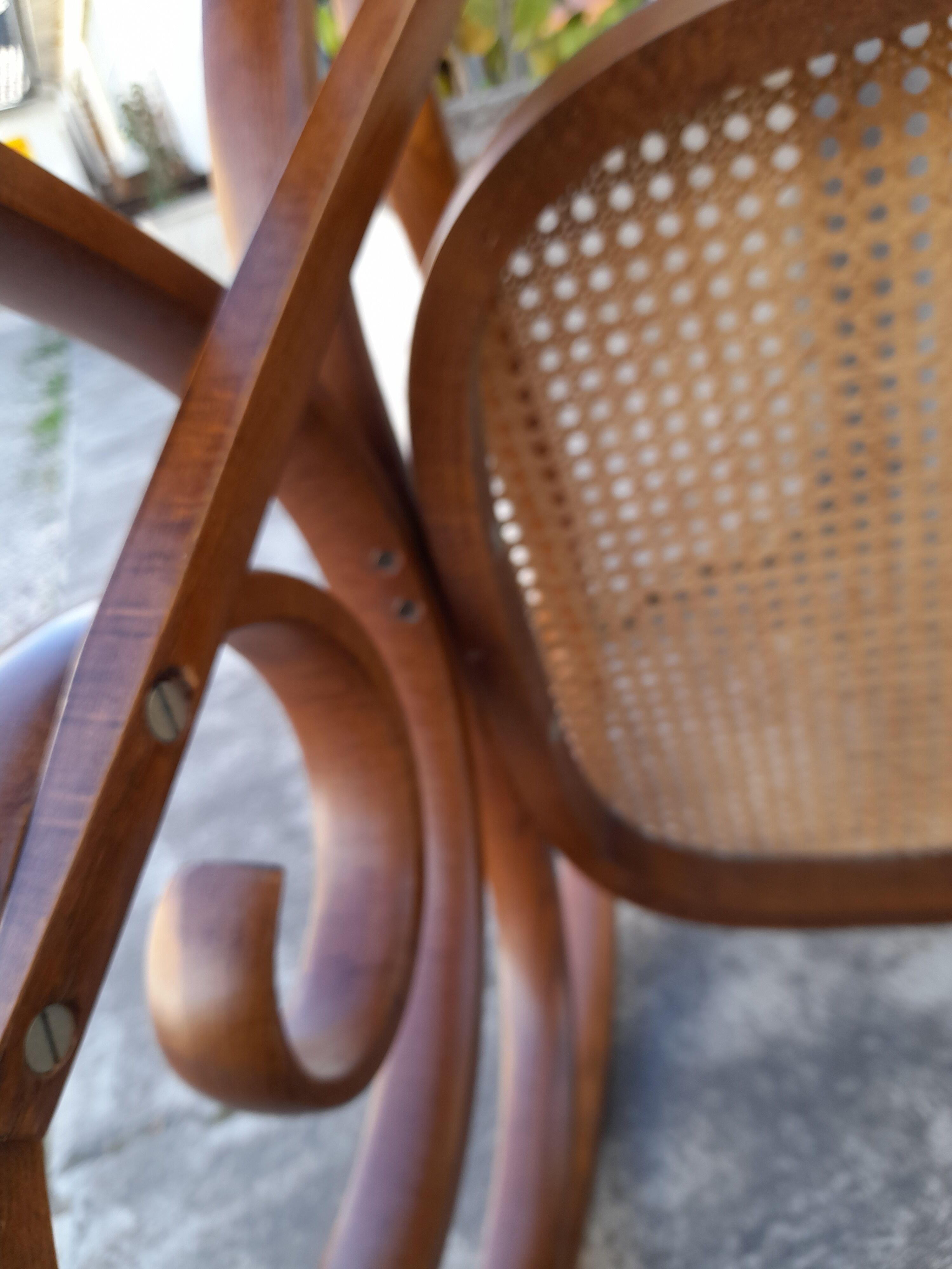 Rocking-chair canne by Luigi Crassevig Italy