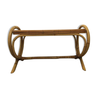 Vintage 60s rattan coffee table