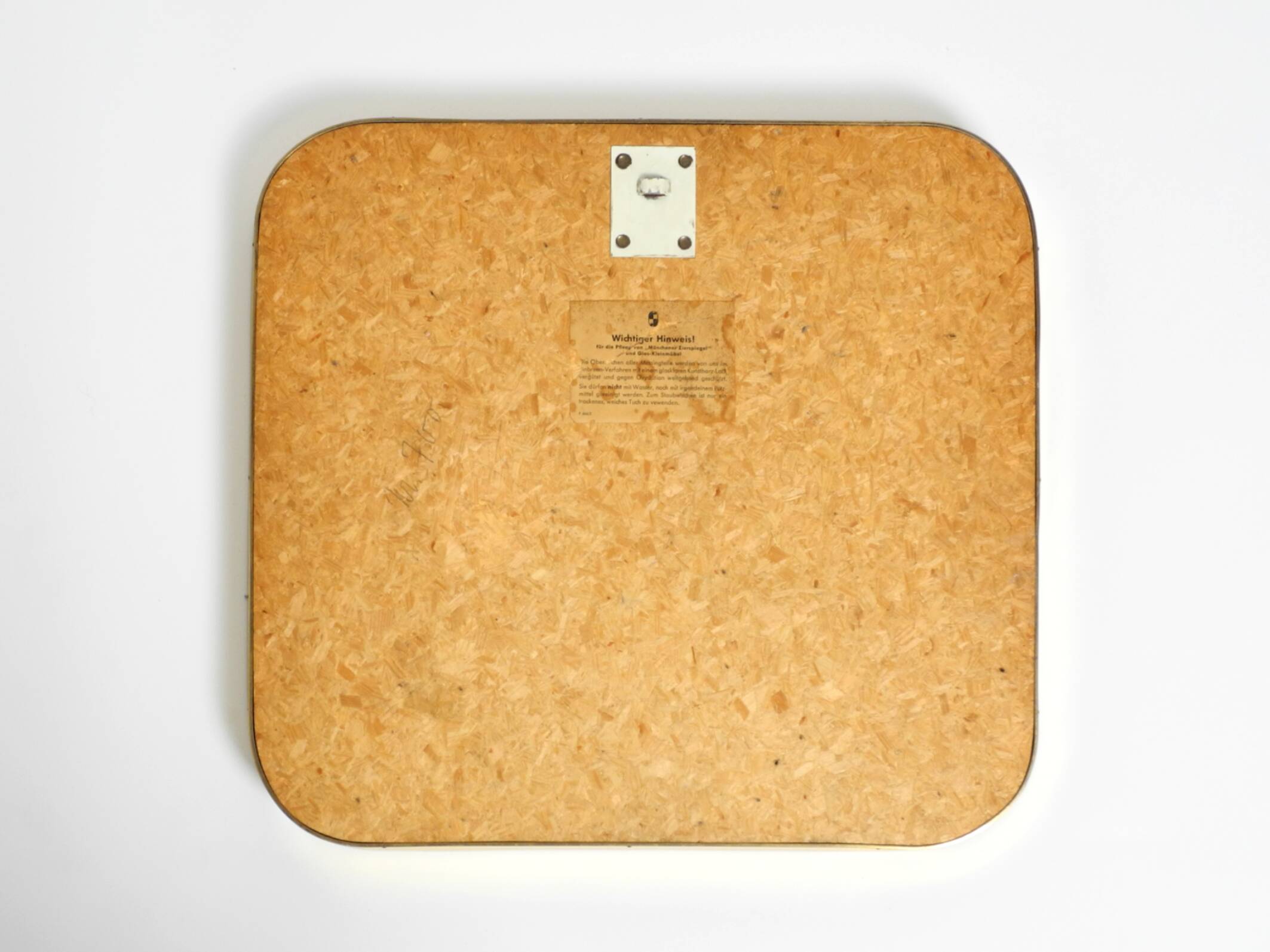 Beautiful original Mid Century Modern "Zier-Form" wall mirror with heavy br