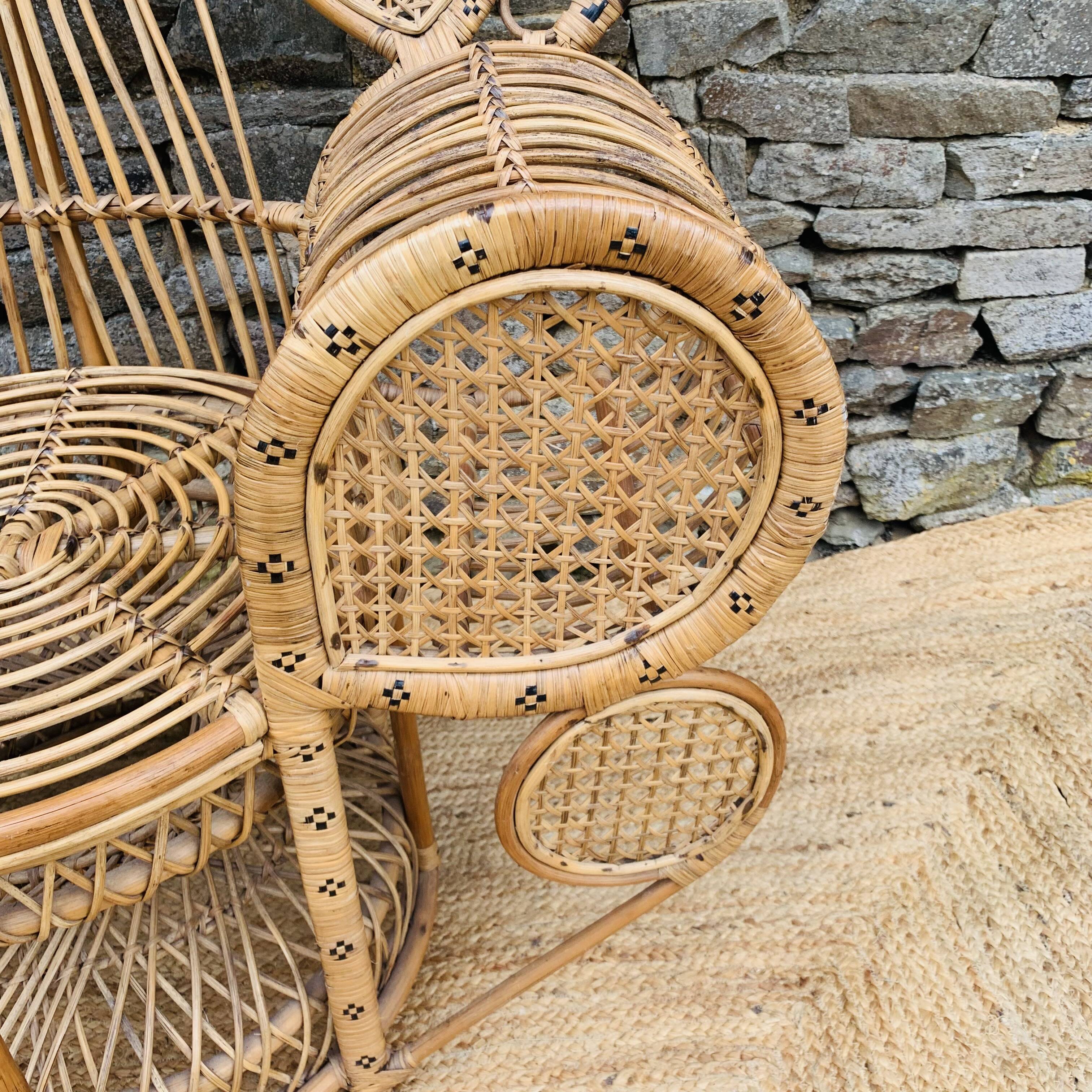 Fauteuil Emmanuel en rotin et osier naturel